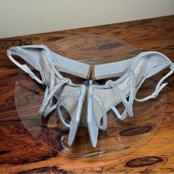 Jessica Simpson Geralie Rhinestone Strappy Dress Sandals in Silver - Picture 13 of 16